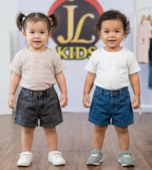 Bermuda Unisex  Jeans Rígida