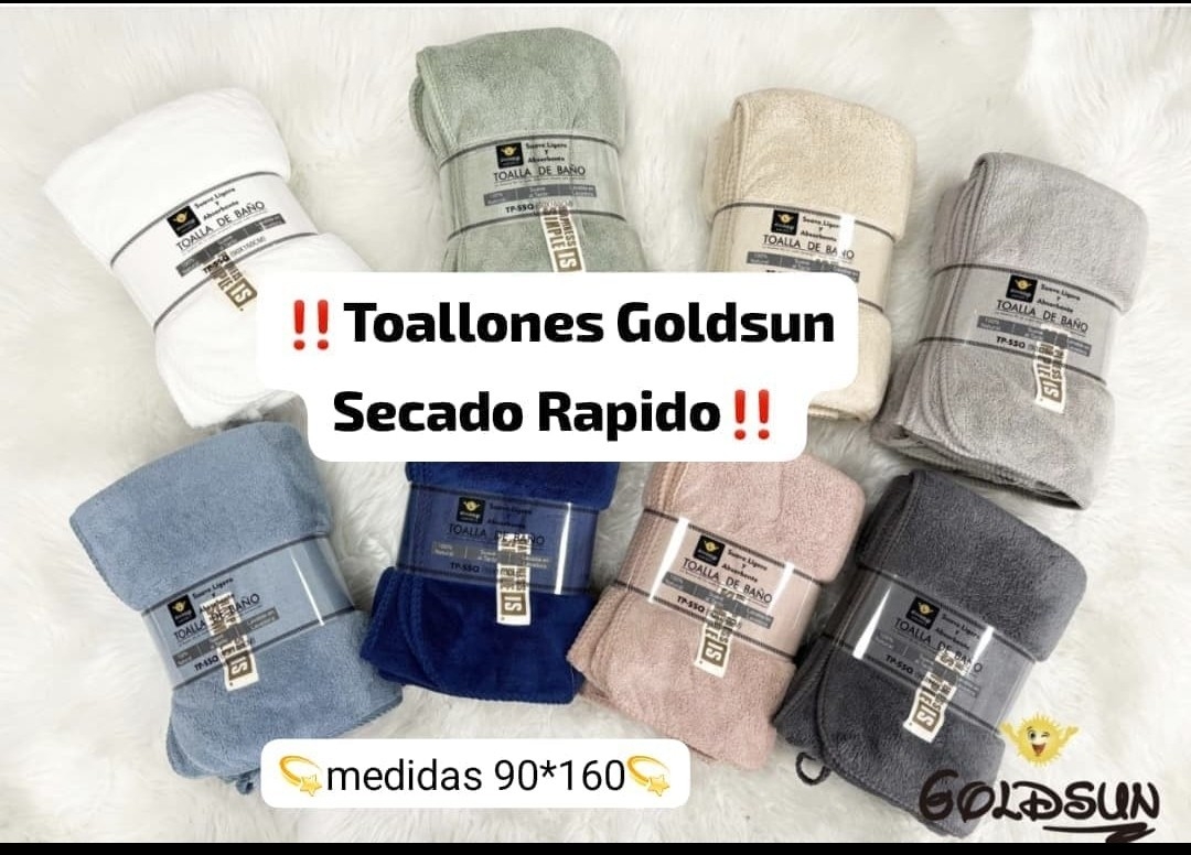 Toallon Secado Rápido Goldsun 90 X 1.60 - Imagen 2
