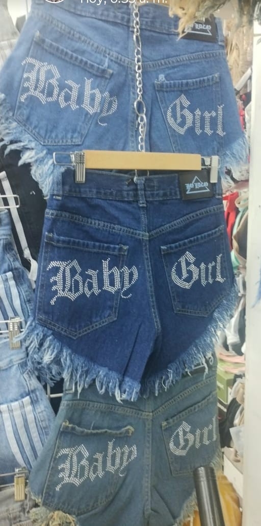 Shorts "baby Girls" con Strass las Locas Jeans - Imagen 2