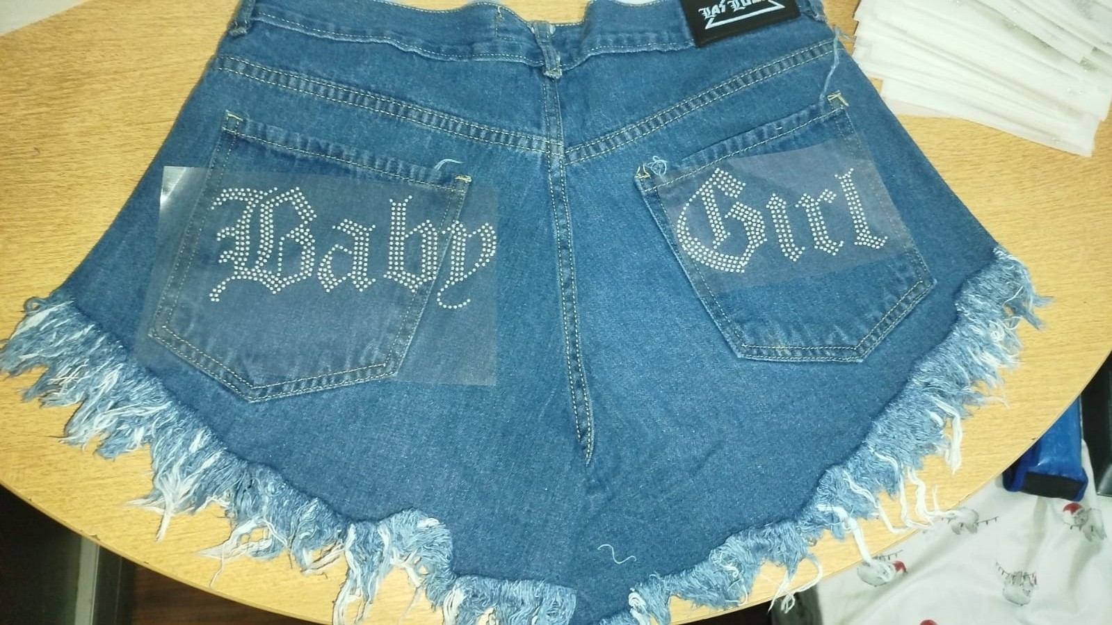 Shorts "baby Girls" con Strass las Locas Jeans - Imagen 7
