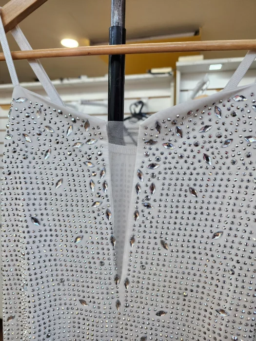 Vestido Brasilero Blanco con Strass