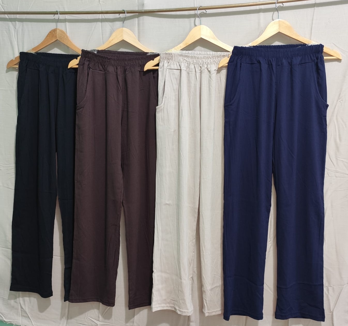 Pantalones Rectos de Lino Elastizado - Imagen 2