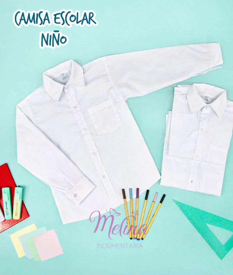 Camisa Blanca Escolar Niño - Imagen 2