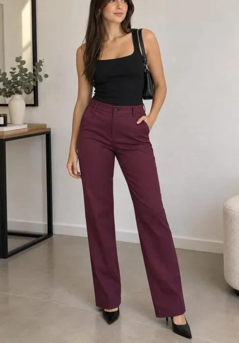 Pantalones Rectos de Sastrero