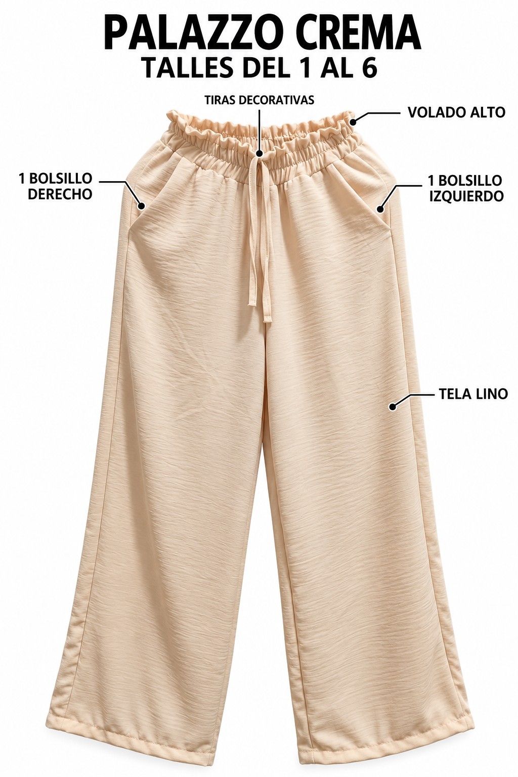 Verano Pantalones de Lino - Imagen 7