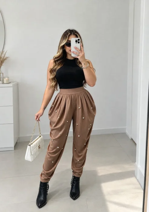 Pantalones Globos con Perlas Exclusivos