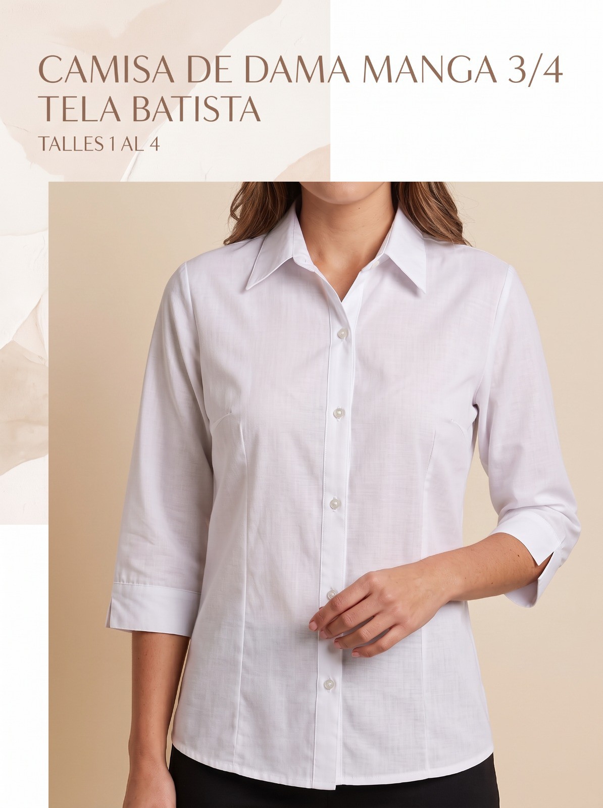 Camisa  Blanca Colegial Mujer - Imagen 2