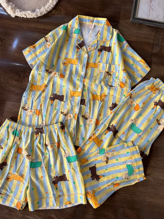 Pijama Camisero 3 Piezas