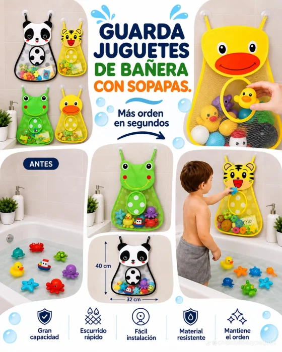 Guarda Juguetes de Bañera con Sopapa