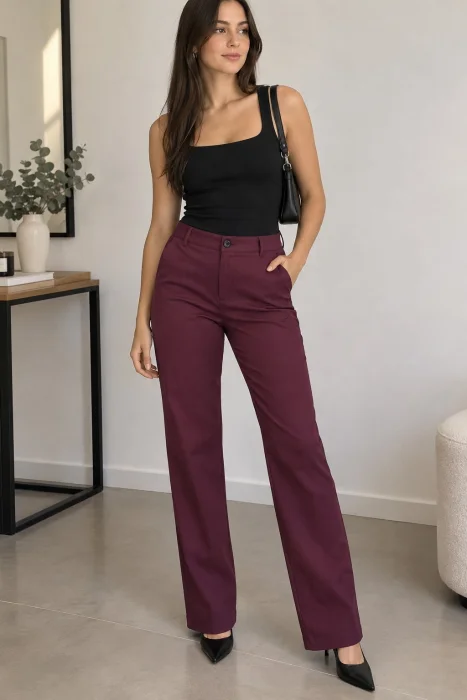 Pantalones Rectos de Sastrero