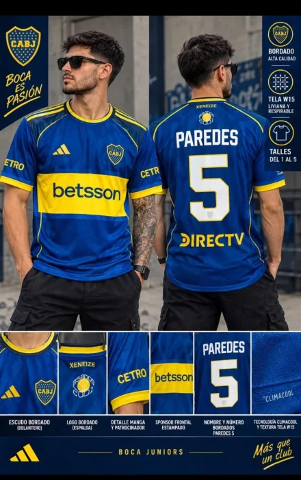 Camiseta Boca Adulto Escudo Bordado
