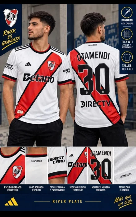 Camiseta River Adulto Escudo Bordado