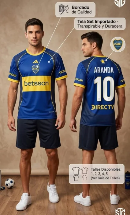 Camiseta Boca Adulto Escudo Bordado