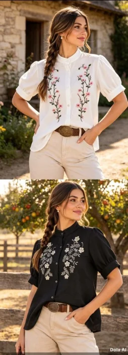 Camisas de Mujer Bordada