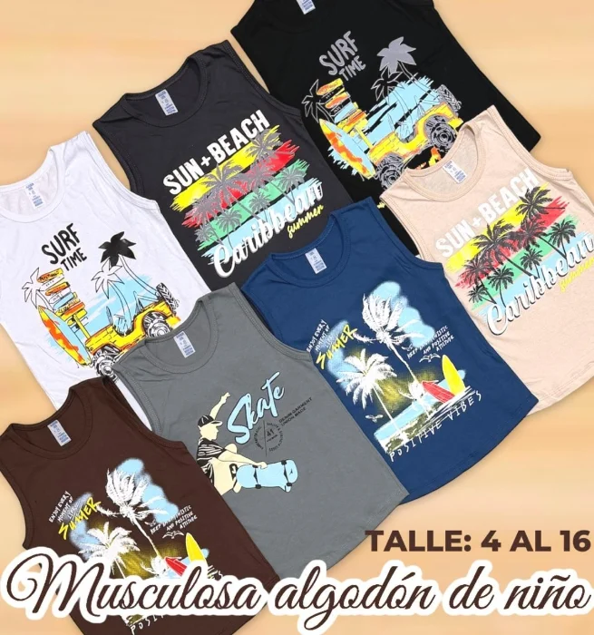 Musculosa de Nene Algodon Jersey