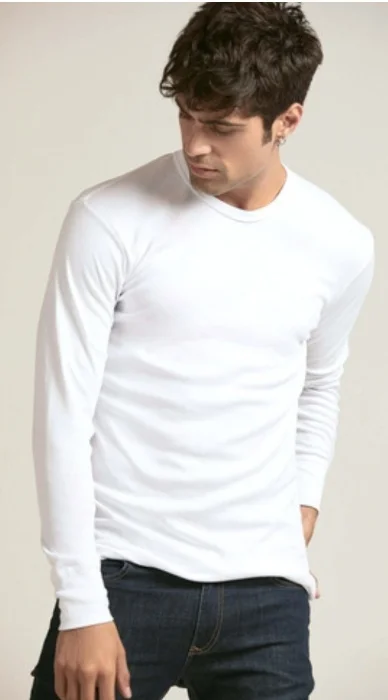 Camiseta de Algodón Manga Larga