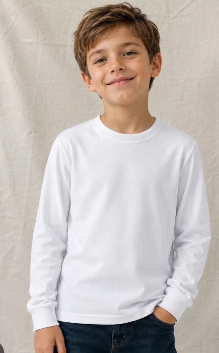 Camiseta Algodón Niño Blanco