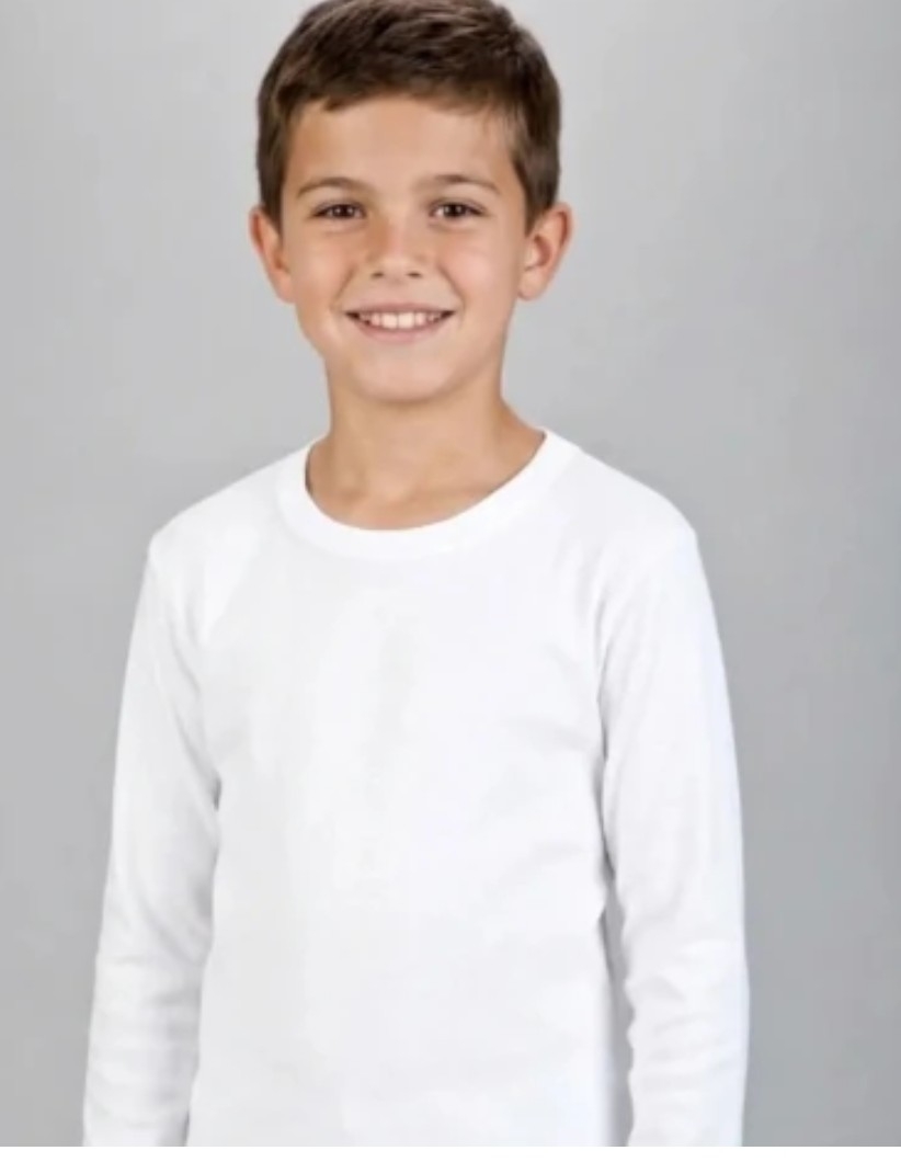 Camiseta Algodón Niño Blanco - Imagen 2