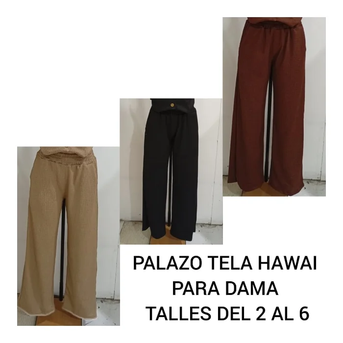 Palazo de Tela Hawai Premium para Dama Talles del 2 al 6