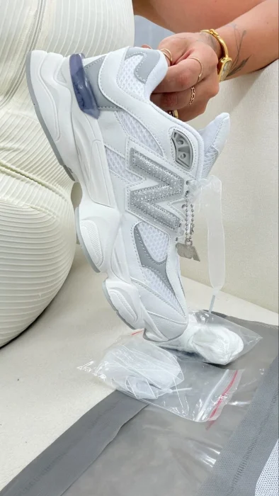 Zapatillas Nb 9060 Blanco Brillo Importadas