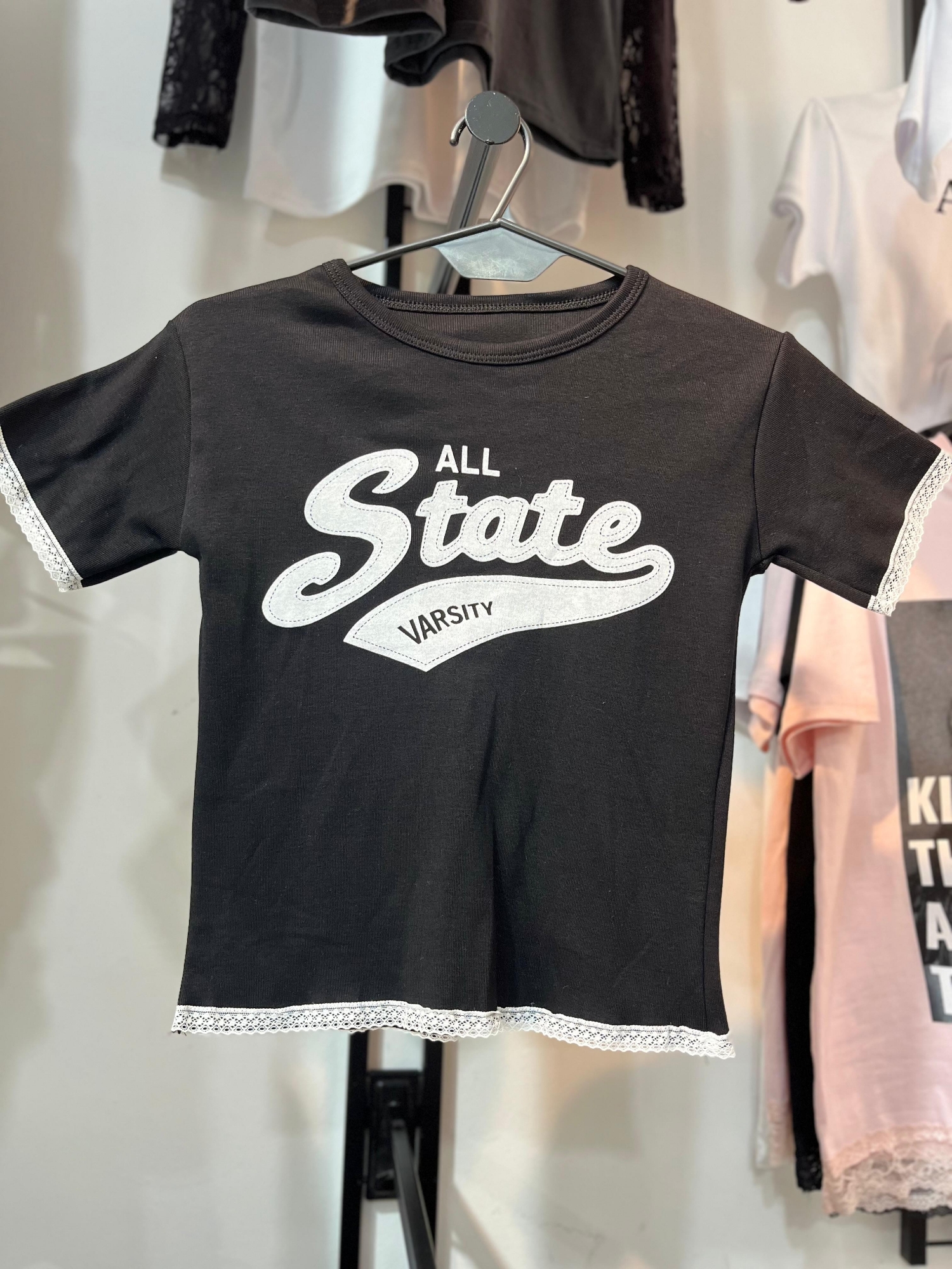 Remera de Rib Elastizada con Puntilla 0006 State - Imagen 2