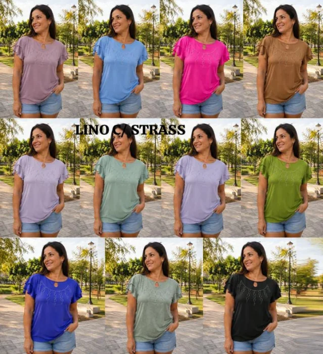Blusa Lino C Stras T.especial