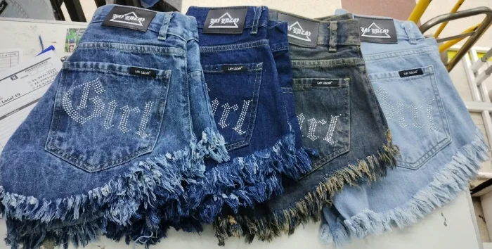 Shorts "baby Girls" con Strass las Locas Jeans