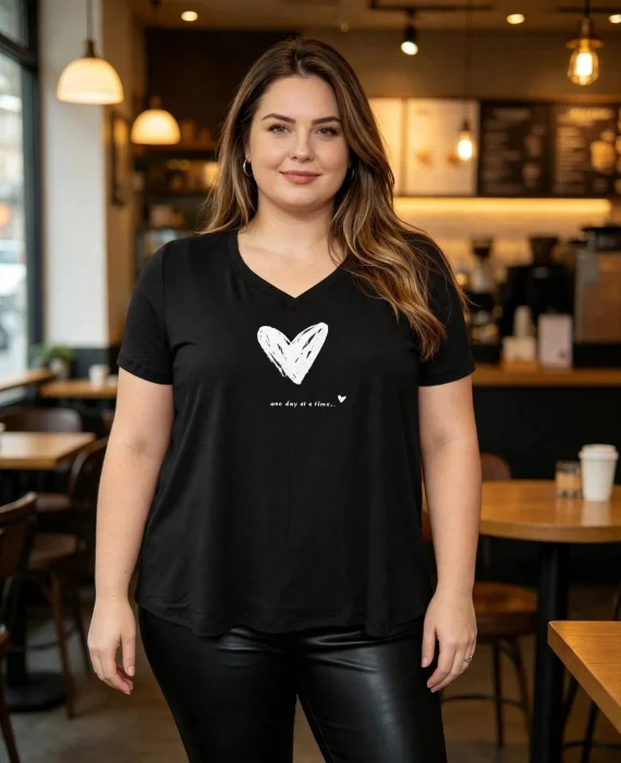 Remera Semievase Corazon