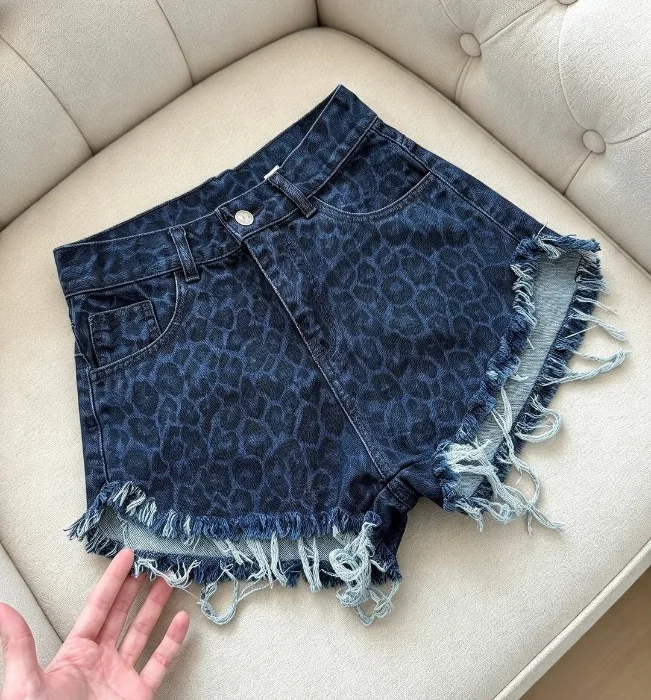 Shorts Jeans Print Tendencia