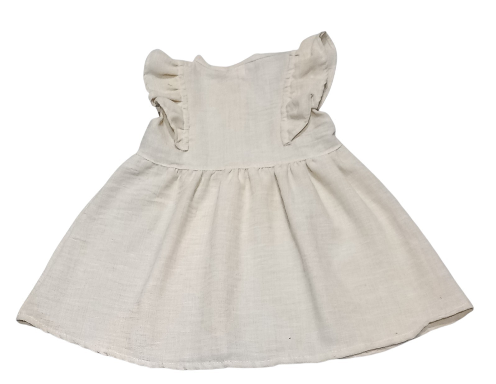 Vestidos de Lino con Volados y Botones de Beba - Imagen 2