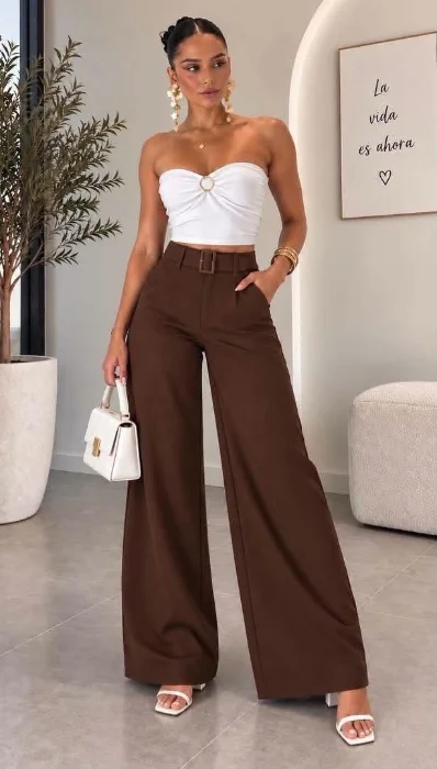Pantalón de Vestir con Cinto