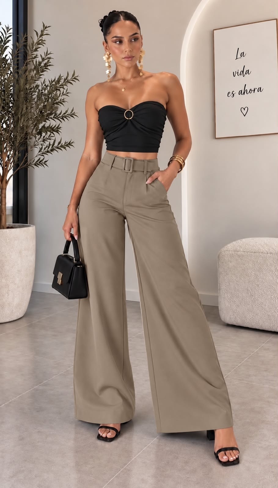 Pantalón de Vestir con Cinto - Imagen 3