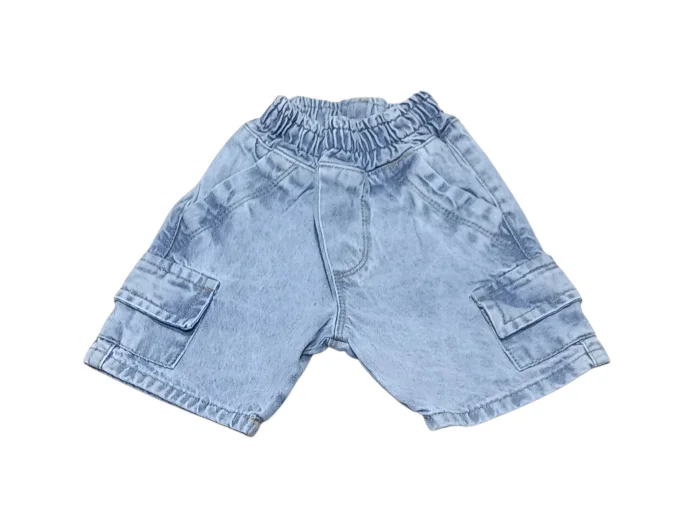 Bermuda Cargo de Jeans Rígido de Bebé