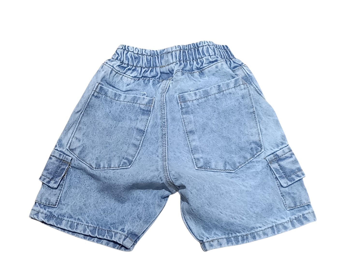 Bermuda Cargo de Jeans Rígido de Bebé - Imagen 2