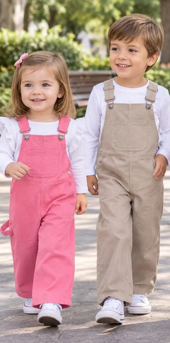 Jardinero Carpintero de Gabardina Rígido de Bebés Unisex