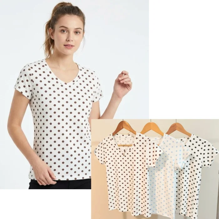 Remera Lunares Básica de Modal Viscosa!!!