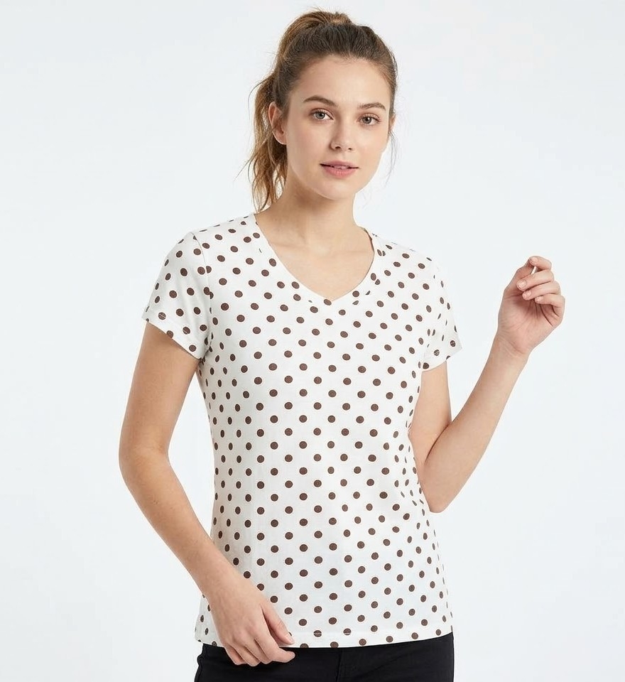 Remera Lunares Básica de Modal Viscosa!!! - Imagen 3