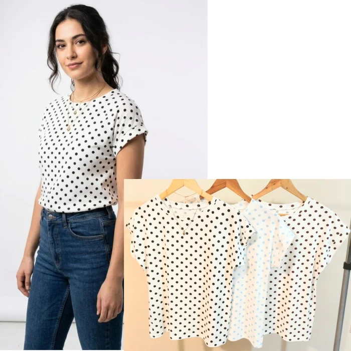 Remera Japonesa Lunares de Modal Viscosa!!!