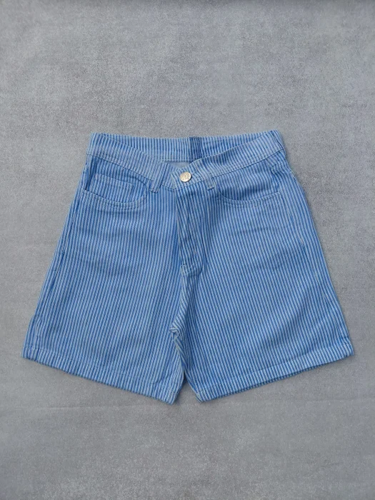 Short Rayado Celeste
