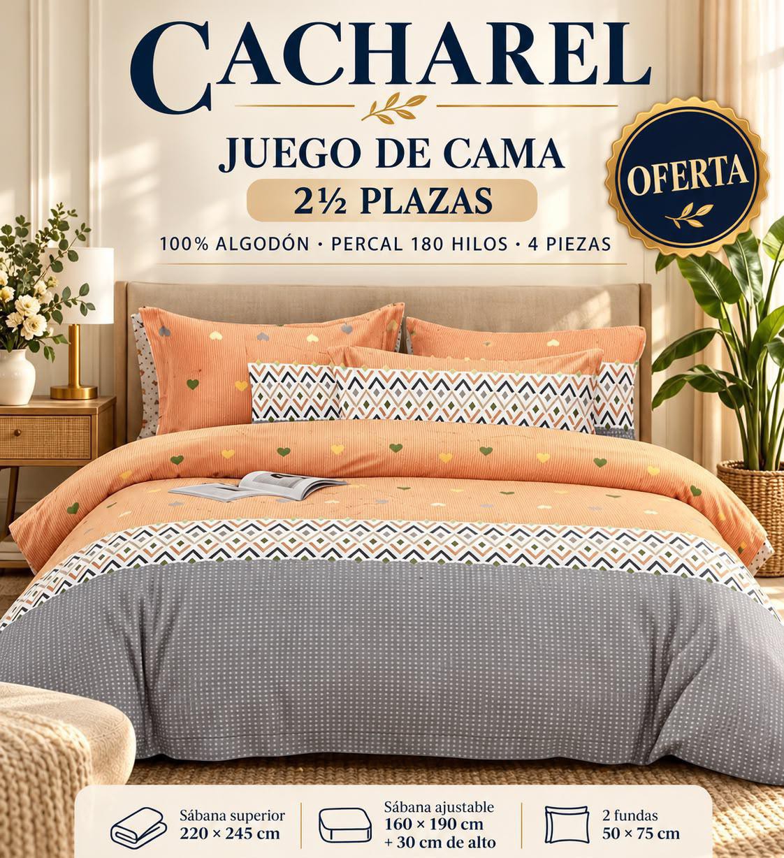 Juego de Sabanas Cacharel - Imagen 2