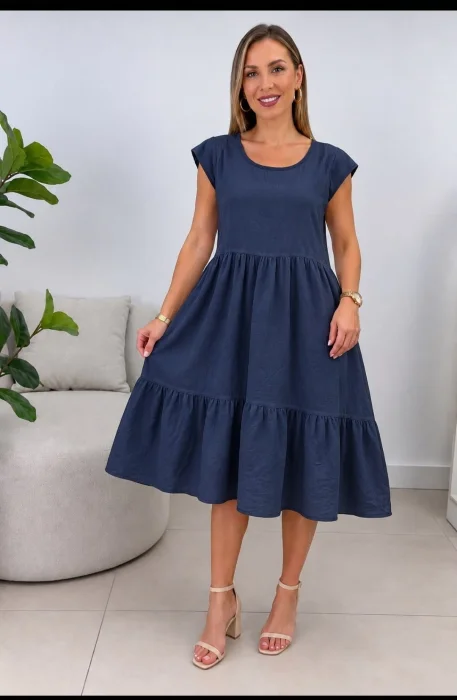 Vestido  de Tres Tiempos de Lino Abarca 6 por Pedido