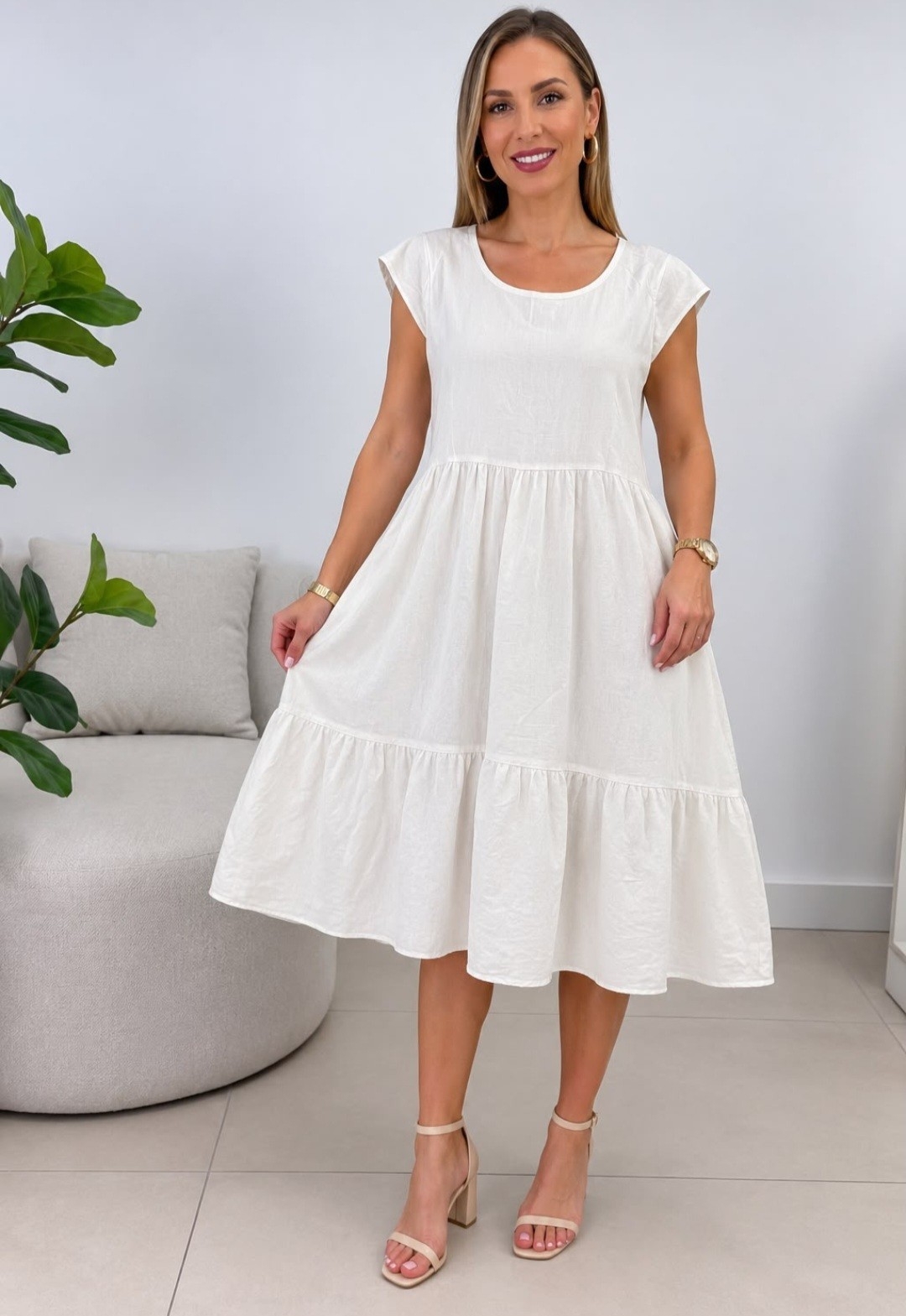 Vestido  de Tres Tiempos de Lino Abarca 6 por Pedido - Imagen 2