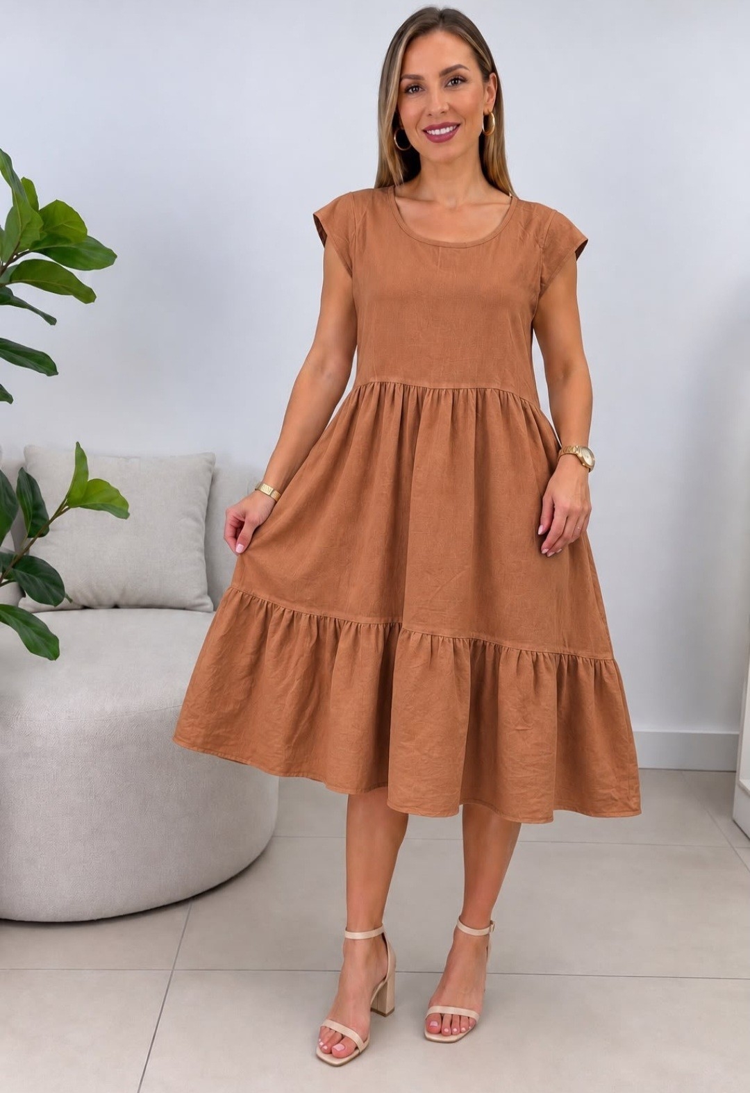 Vestido  de Tres Tiempos de Lino Abarca 6 por Pedido - Imagen 3