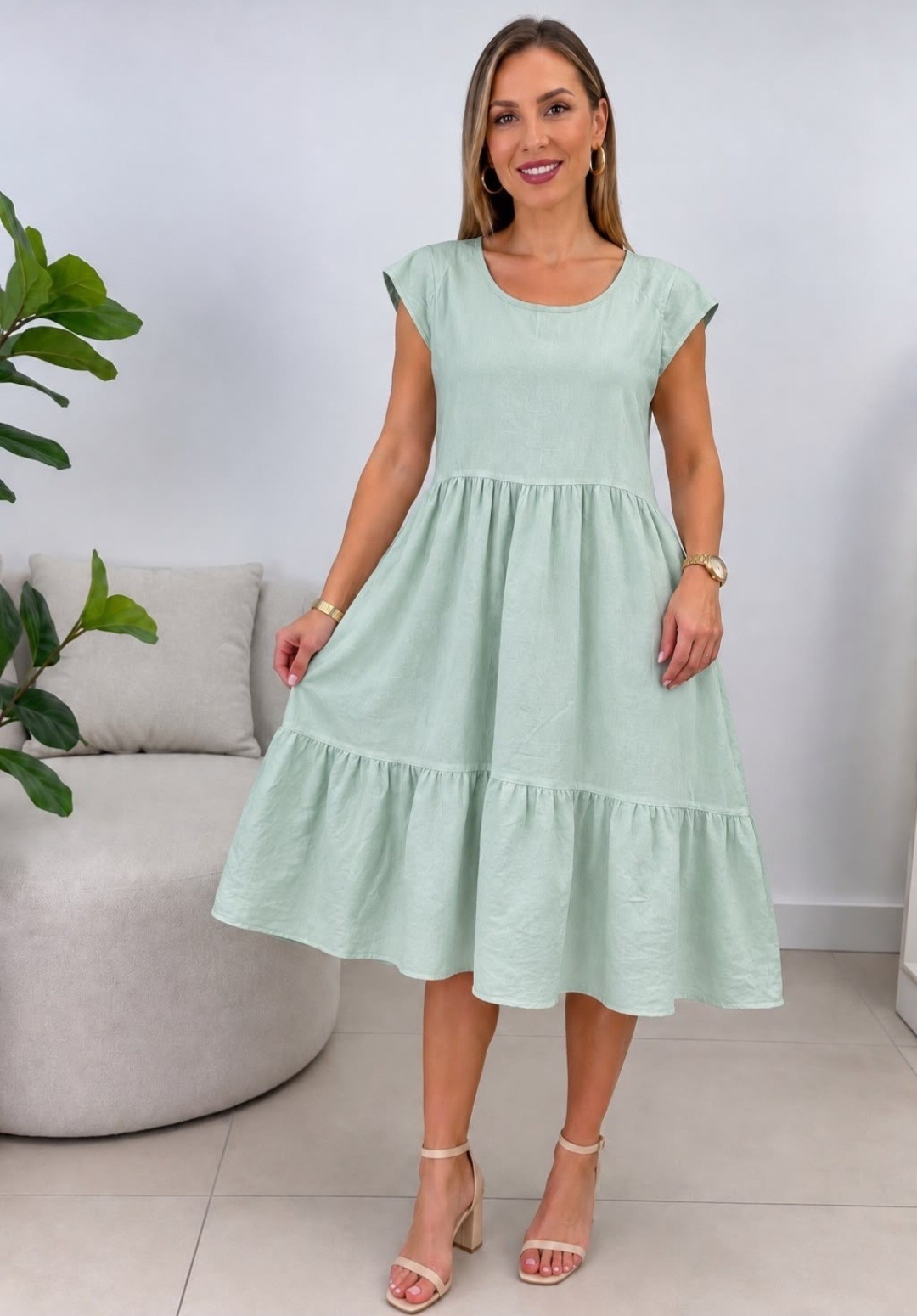 Vestido  de Tres Tiempos de Lino Abarca 6 por Pedido - Imagen 5
