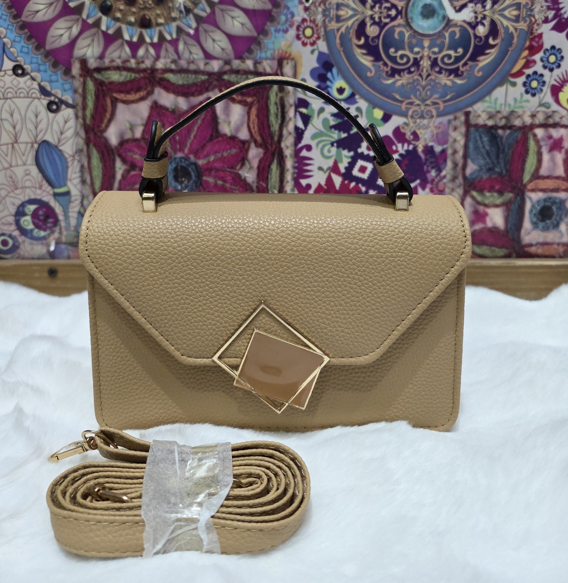 Nuevo Ingreso Morral de Cuero Pu con Tira Larga Desmontable- Regulable - Imagen 3