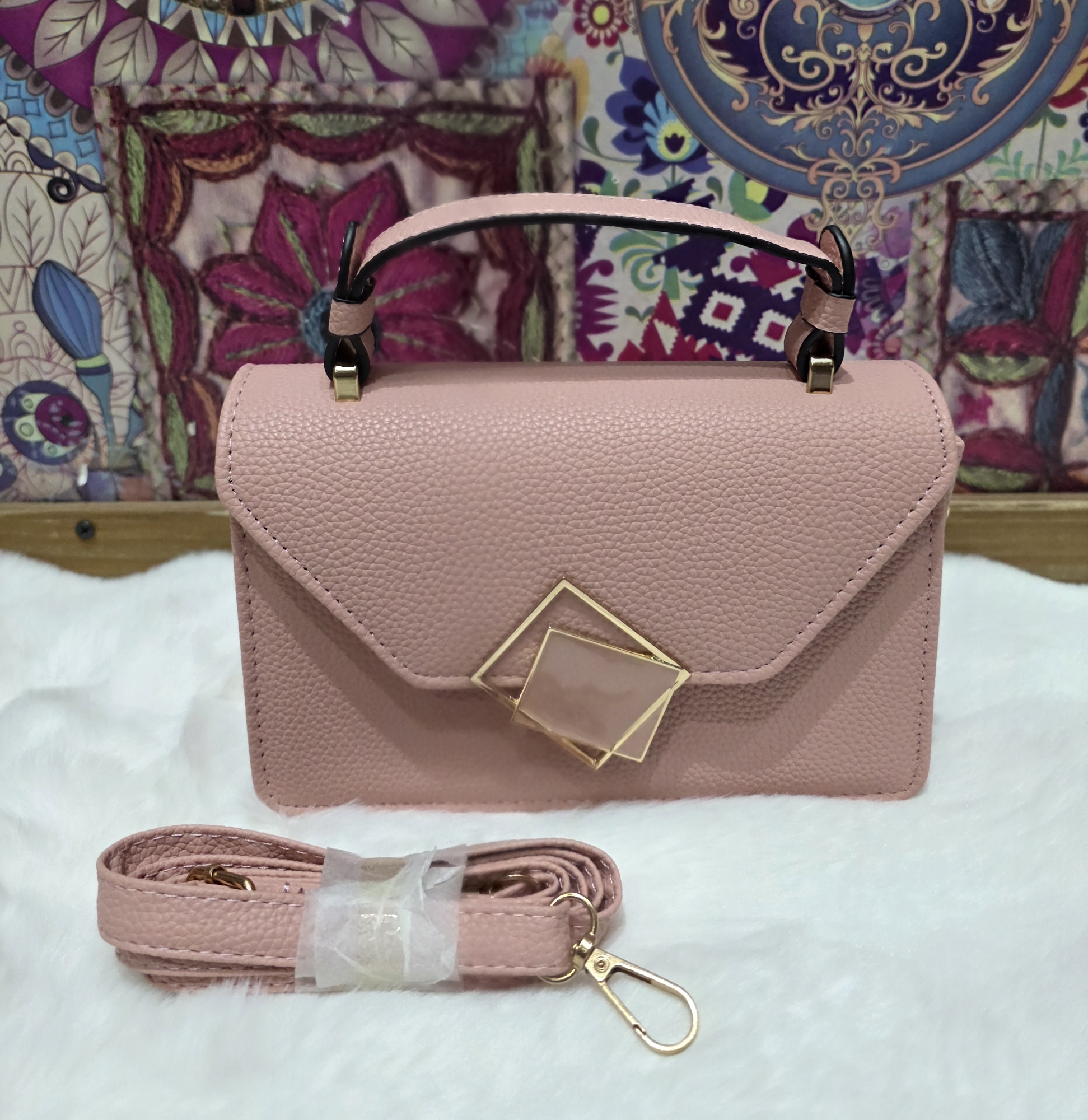 Nuevo Ingreso Morral de Cuero Pu con Tira Larga Desmontable- Regulable - Imagen 4