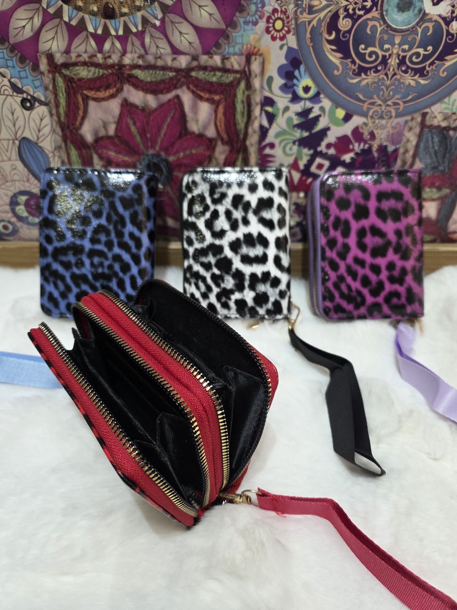 Nuevo Ingreso de Hermosas Billetera Animal Print Doble Cierre Mediana - Imagen 3
