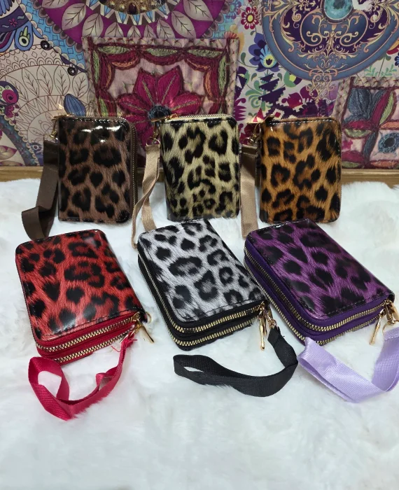 Nuevo Ingreso de Hermosas Billetera Animal Print  Doble Mediana