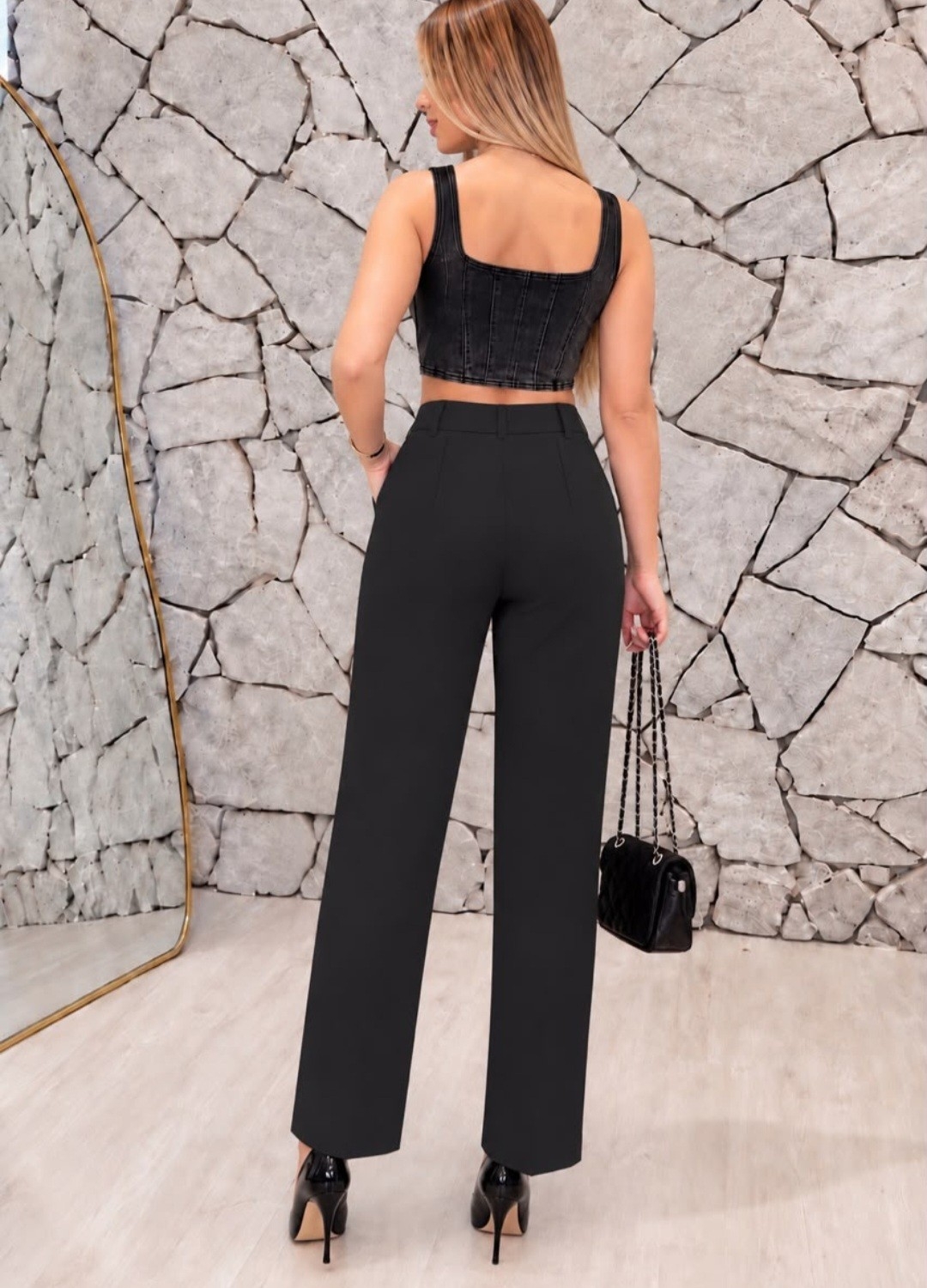 Pantalón Recto Sastrero Rubia por Pedido y Curva - Imagen 8