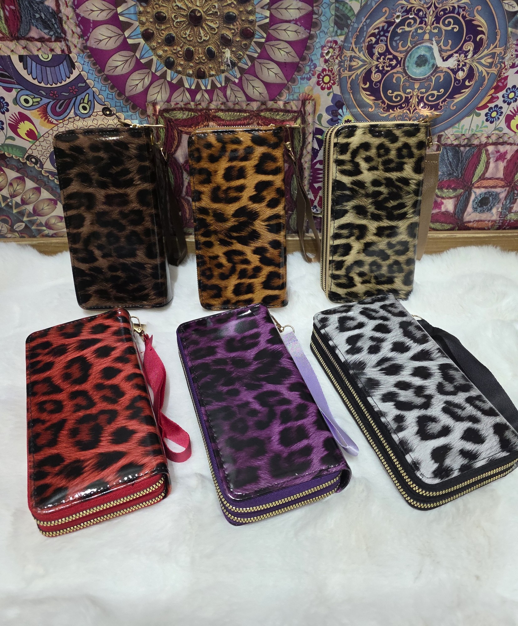 Nuevo Ingreso de Hermosas Billetera Animal Print Doble Cierre Grande - Imagen 1